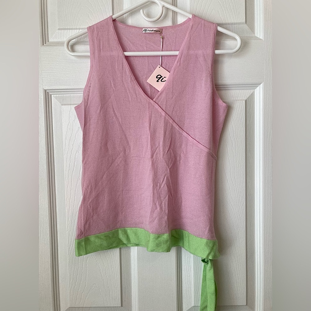 NWT Lightweight cashmere sleeveless / tank sweater pink